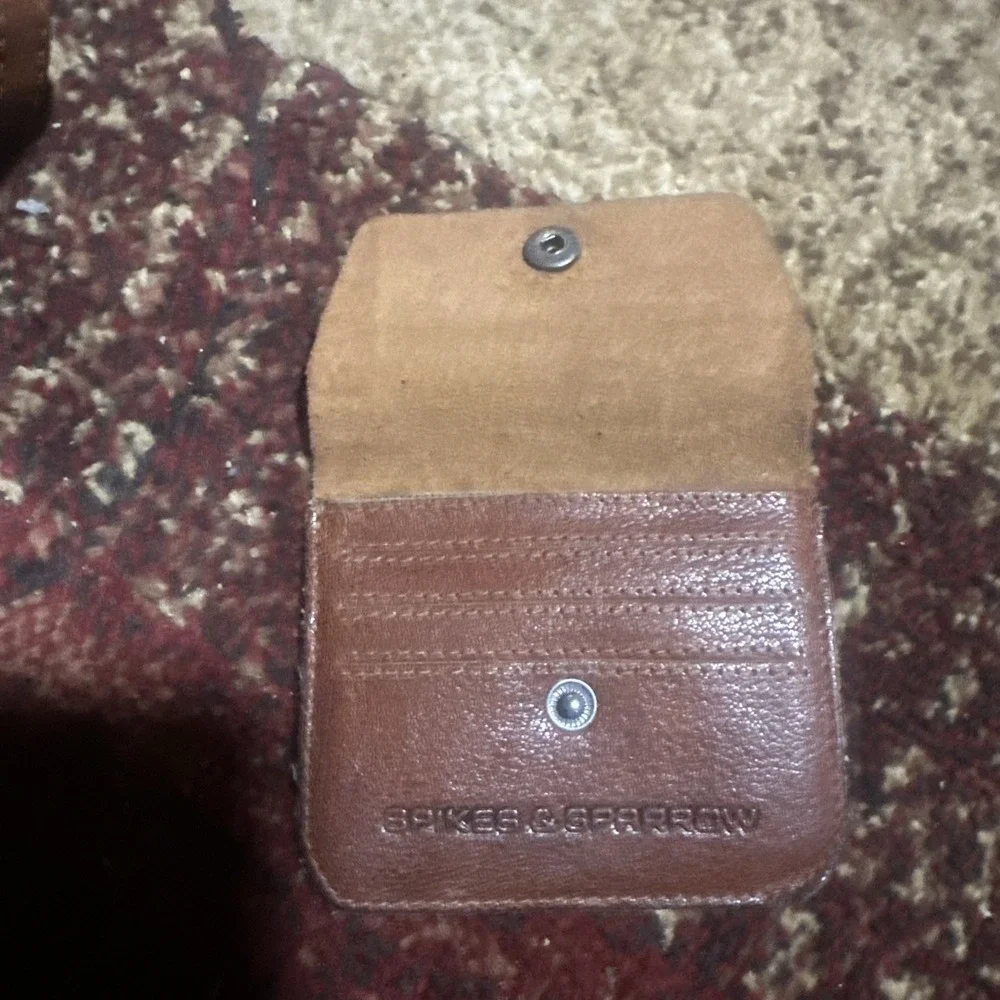Spikes & Sparrow Brown Leather Crossbody Bag Messenger Small Cognac Distressed